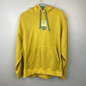 Nike Hoodie Mens Large Yellow DR9782-709 Greetings From Sun Graphic Pullover